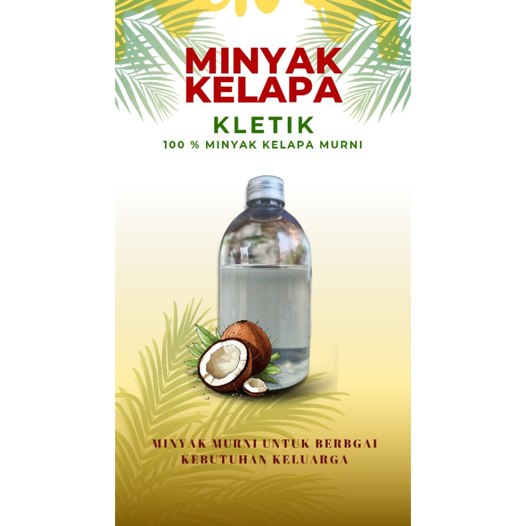 

Minyak kelapa asli 100% (kletik)