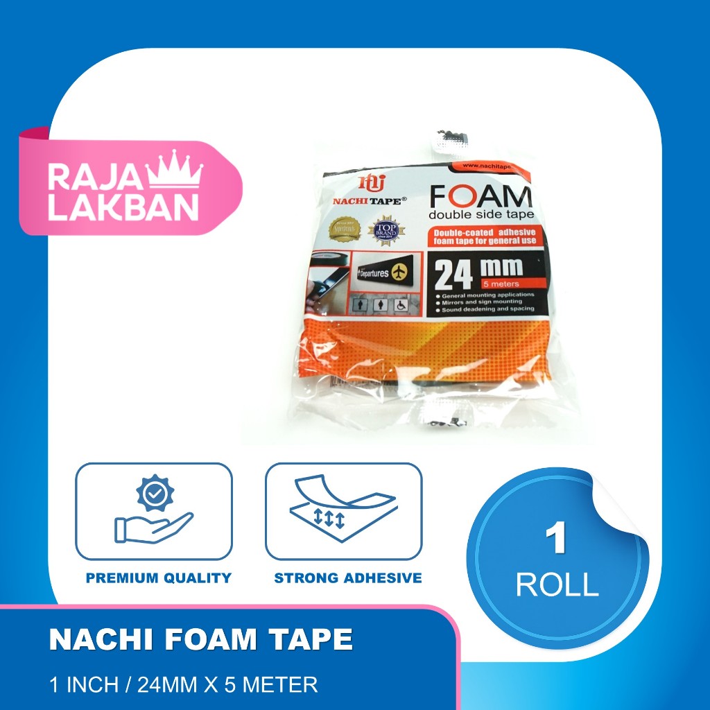 

Double Foam Busa Dua Sisi Nachi 1 inch 24mm/ Hijau - Roll