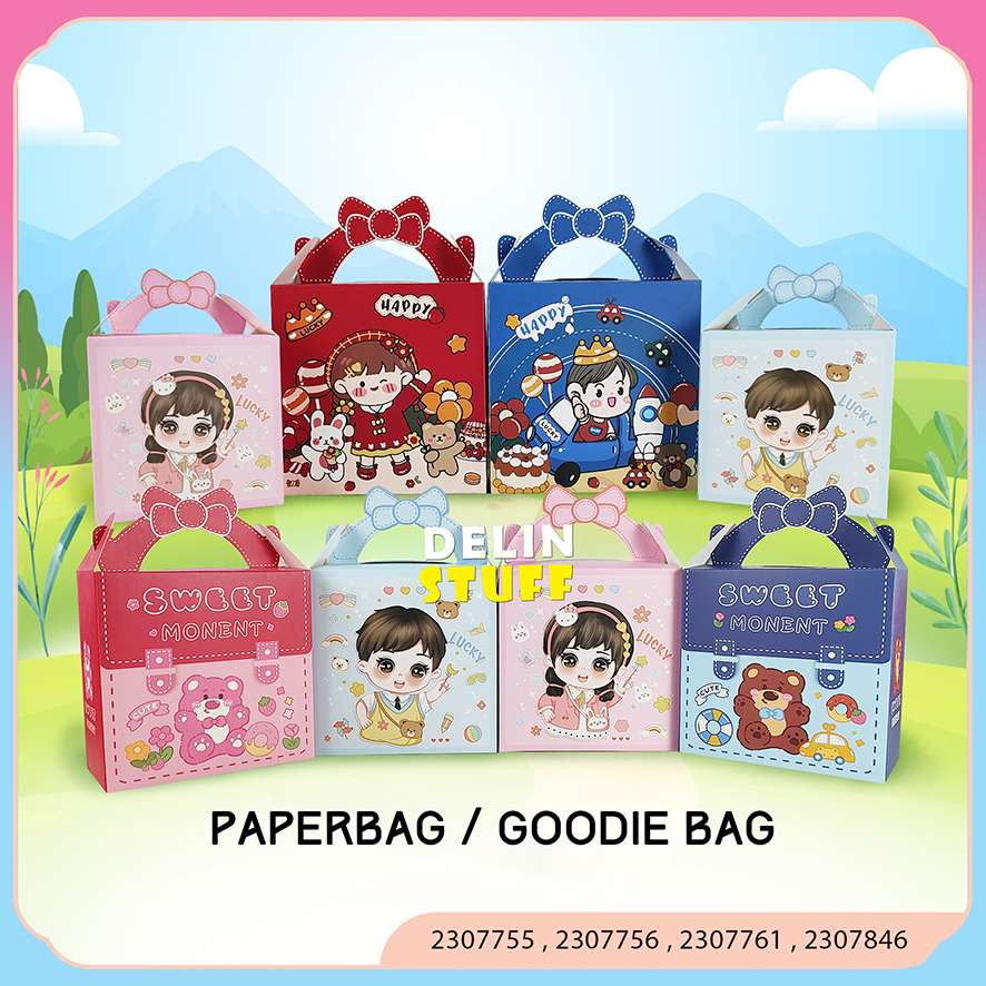 

Goodie Bag Ulang Tahun Anak Tas Ulang Tahun Anak Tas Bingkisan Ulang Tahun Anak Snack Box Hampers Ulang Tahun size S (2307755, 2307756, 2307761, 2307846)