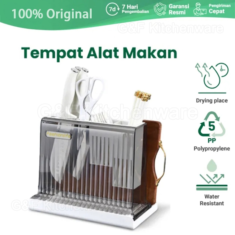 Rak Pisau & Alat Dapur Multifungsi - Desain Lubang Angin, Anti Jamur, Mudah Dibersihkan