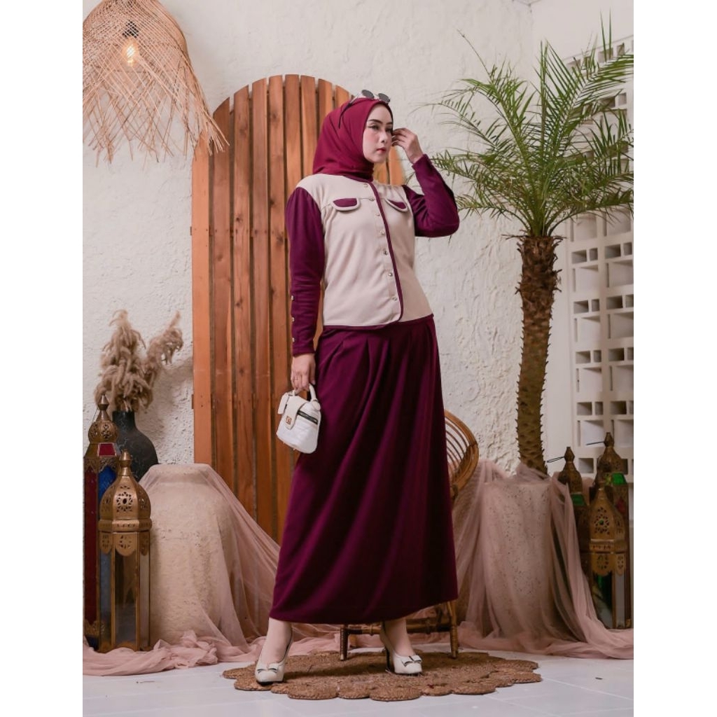 SET ROK ADIVA BY AZ VARIASI KOMBINASI TYPE ATASAN BLOUSE BAWAHAN REMPEL