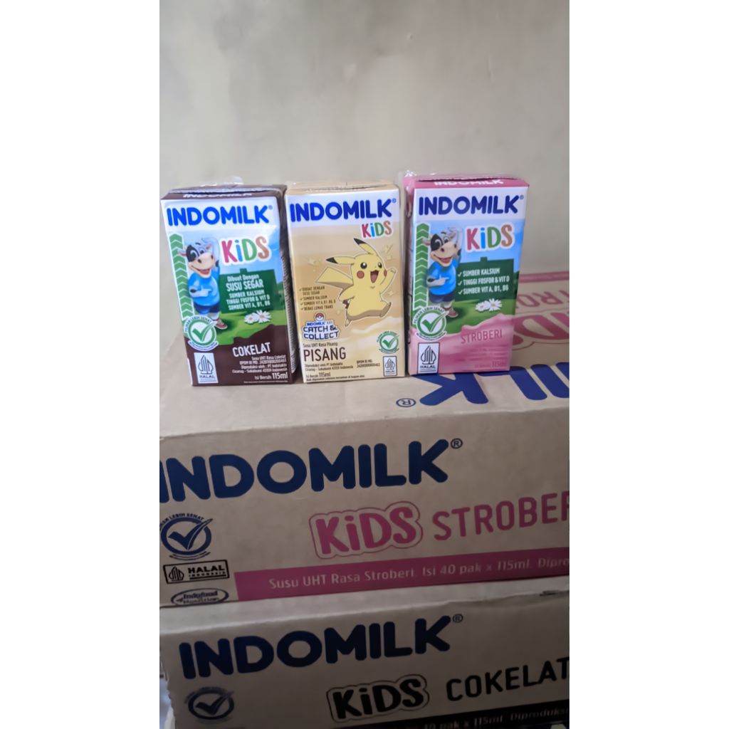 

SUSU UHT INDOMILK KIDS 115 ML COKLAT/STRAWBERRY/PISANG