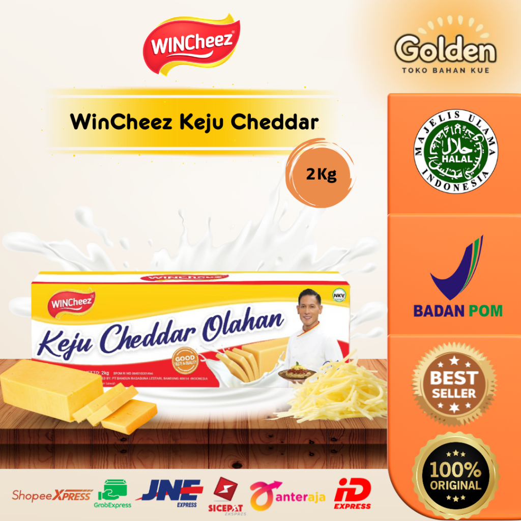 

WinCheez KEJU WINCHEEZ Reguler 2 Kg / Keju WinCheez 2kg