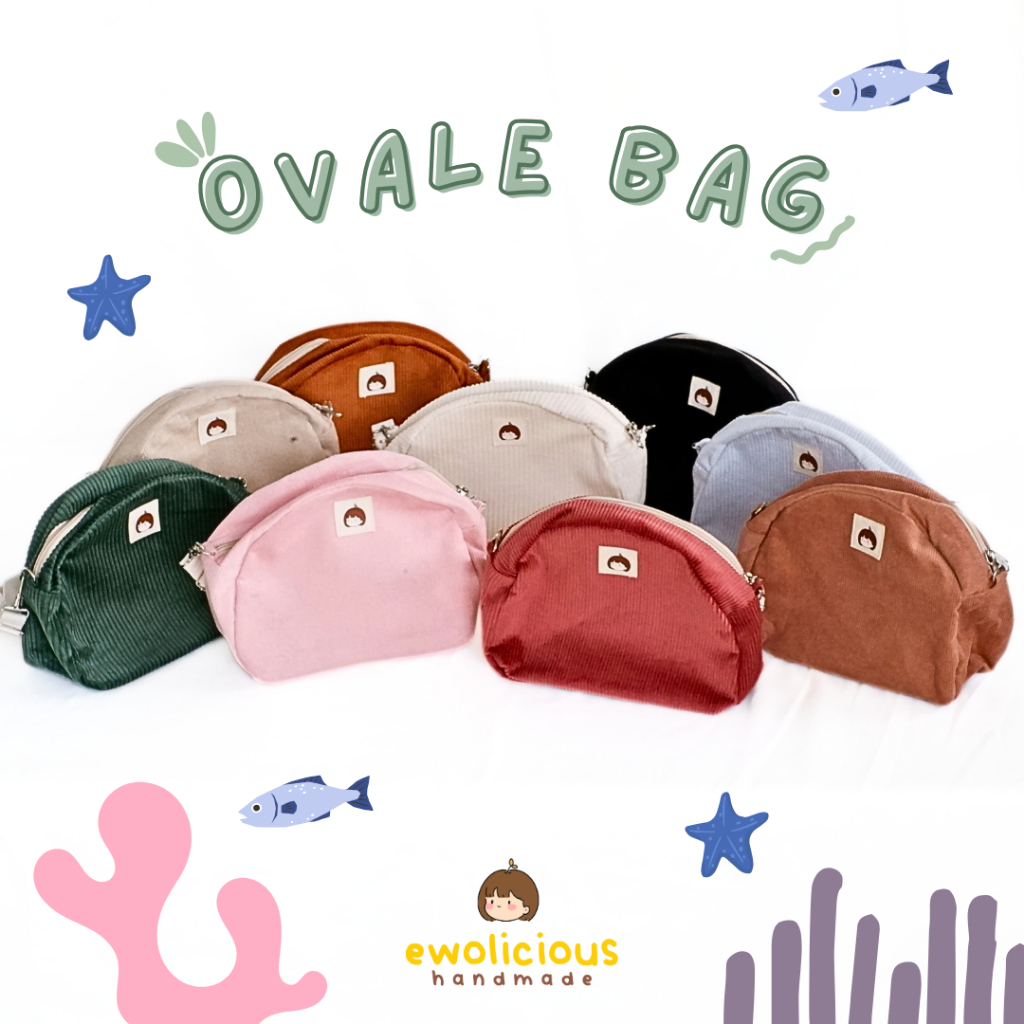 OVALE BAG by Ewolicious | Slingbag | Tas Corduroy | Tas Main