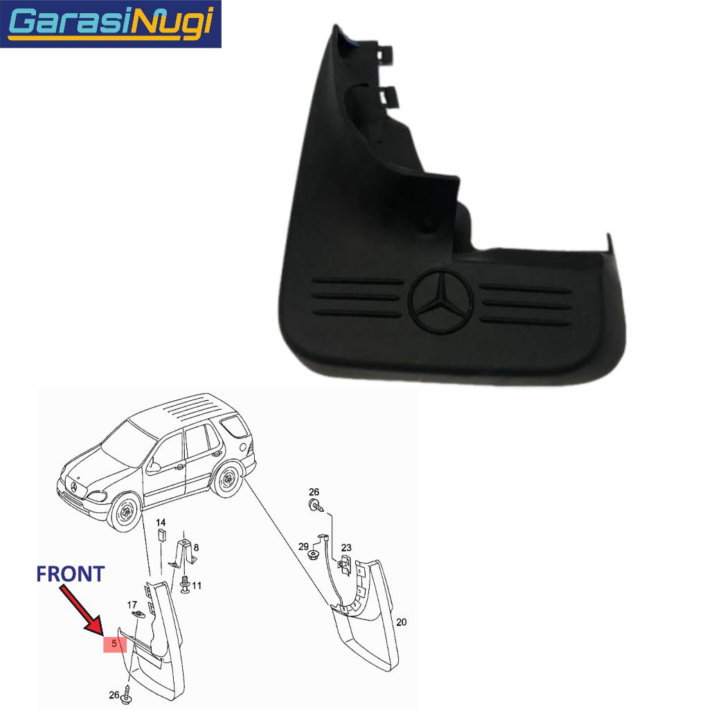 Mud Flap For Mercedes W163 Spakbor Pelindung Lumpur ML