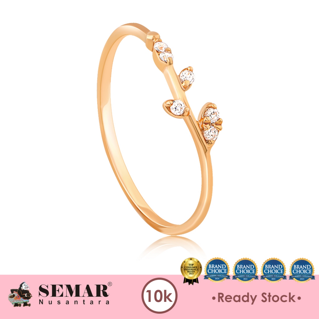 Cincin Emas Jemima Leaf Gold 10K Semar Nusantara