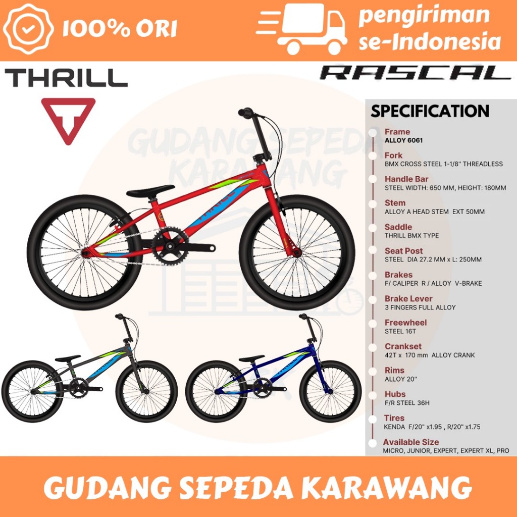 SEPEDA BMX THRILL RASCAL EXPERT SATIN 20INCH