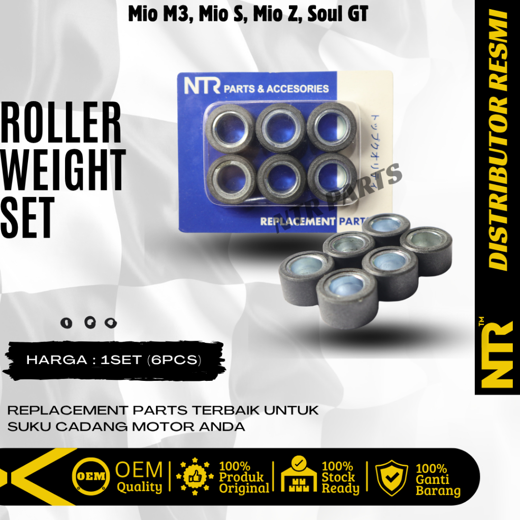 Roller Weight set - Roller Mio M3 S Z Soul GT 2PH 1 Set NTR Parts Official