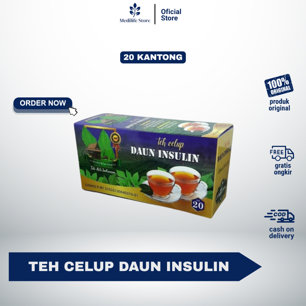 

TEH CELUP DAUN INSULIN SUPER PRIMA - herbal atasi diabetes, darah tinggi, asma & kolesterol | 100% alami | CV. Superprima