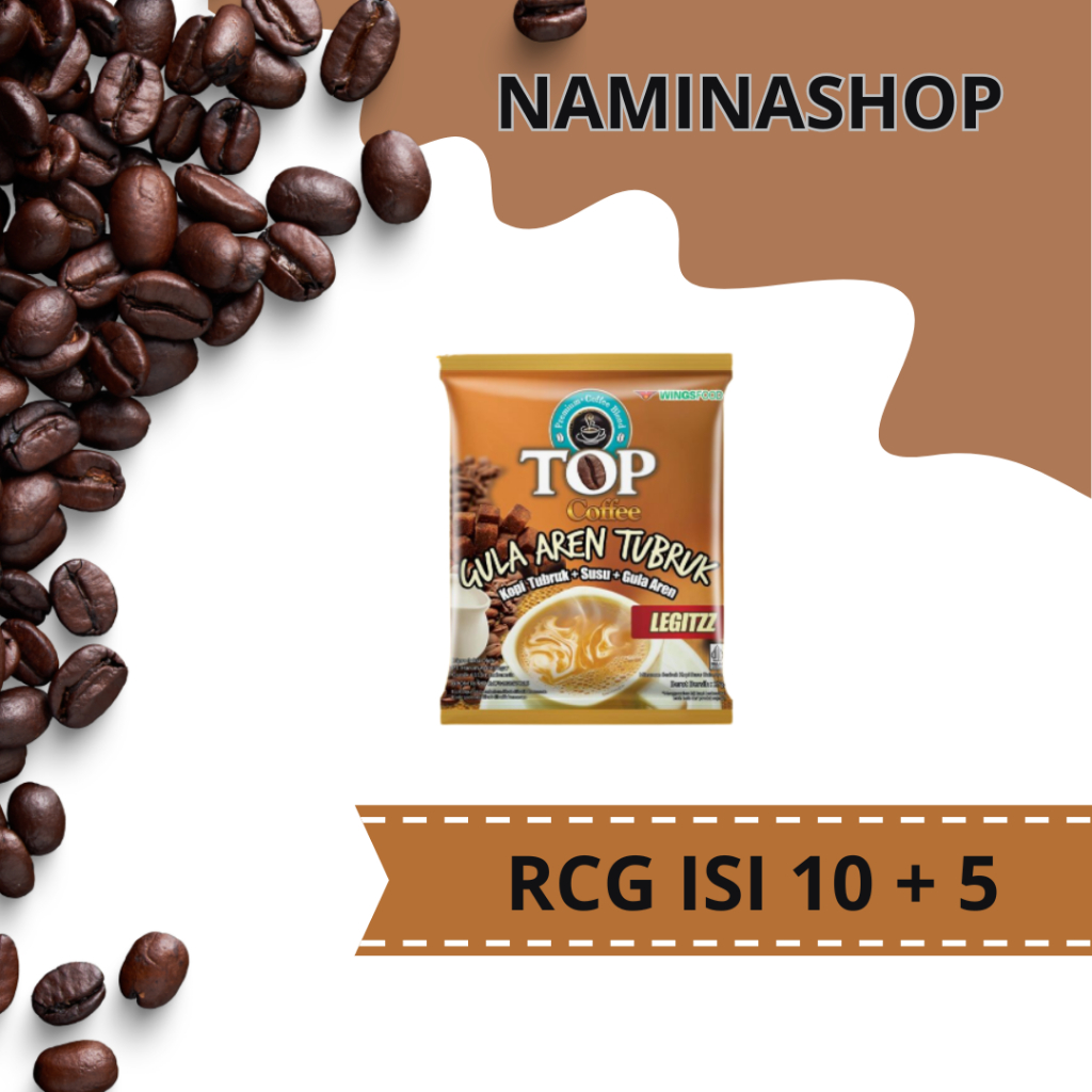 

TOP COFFEE KOPI SUSU GULA AREN TUBRUK INSTAN RCG 10 + 5 x 27G
