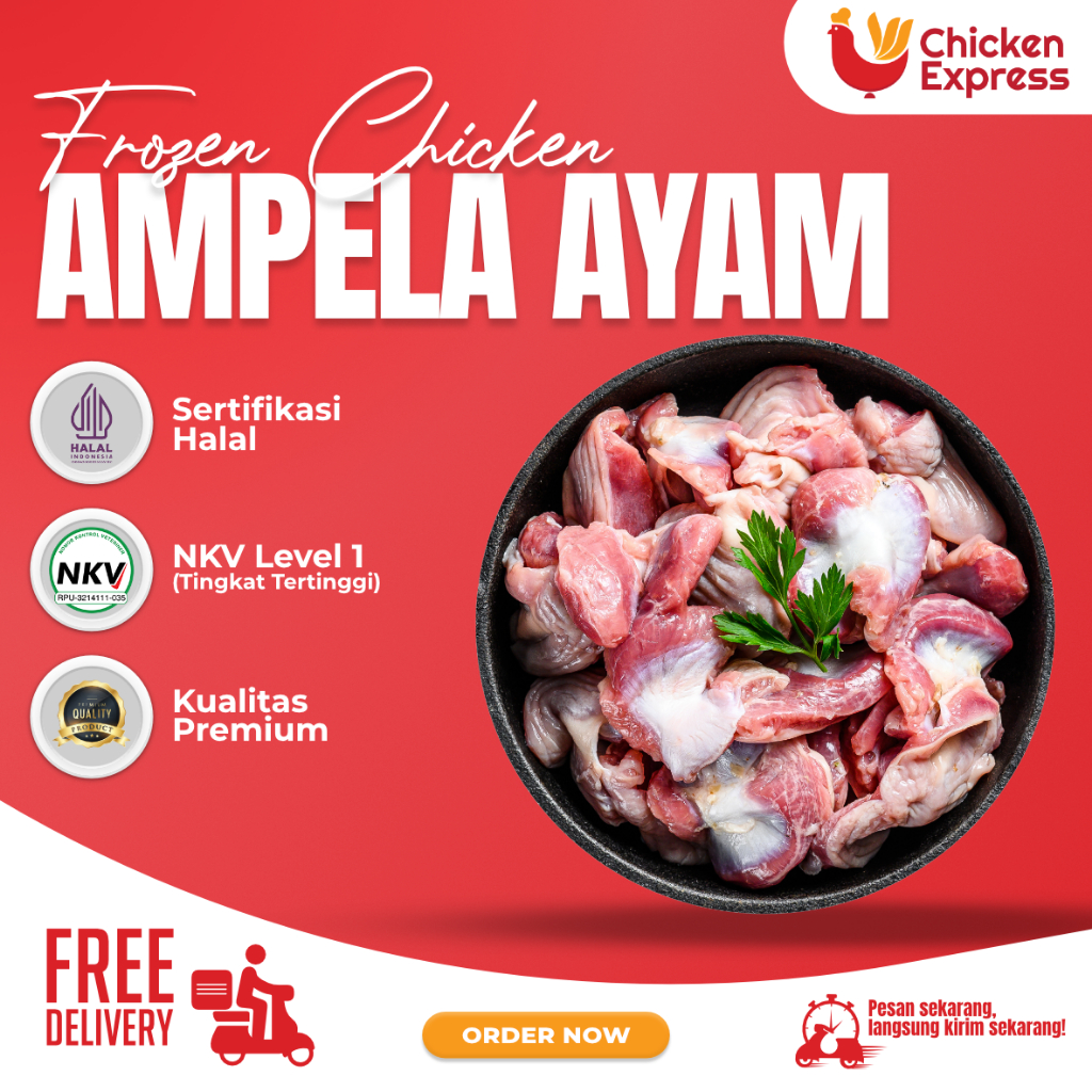 

Ampela Ayam Frozen Premium 500gr | Kirim Cepat, Siap Masak