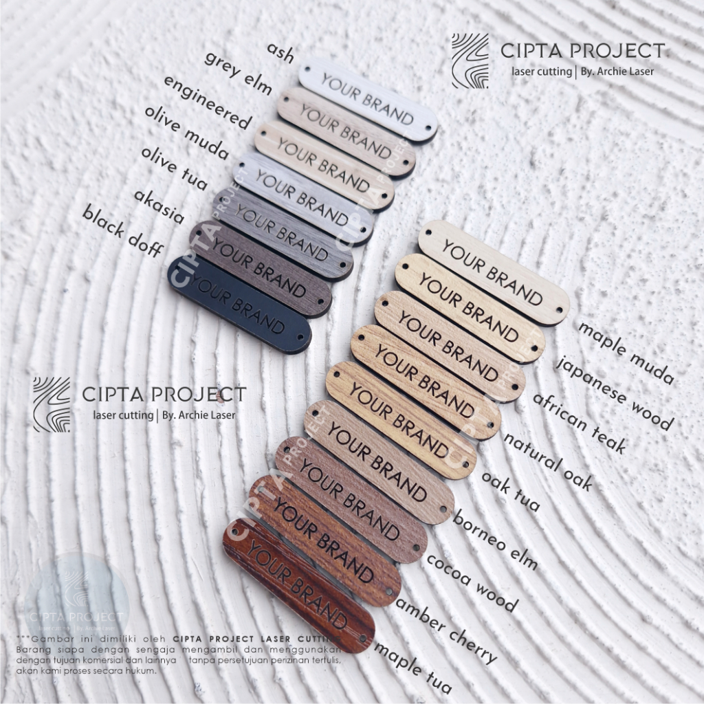 

[TERMURAH] Label Hijab Kayu / Label Produk / Bahan Kayu / Label Produk Kerajinan Tangan / Tag Sovenir