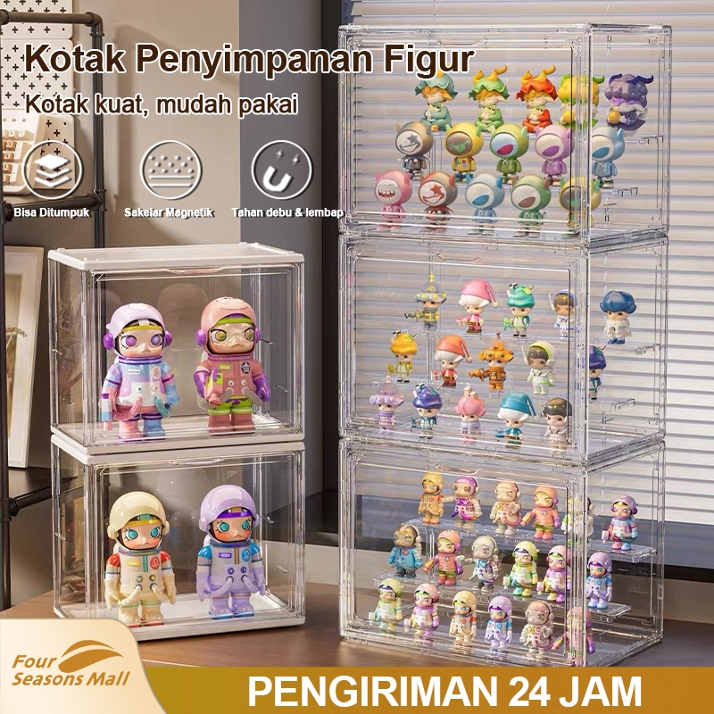 [Terima Grosir]Four Seasons Mall Action Figure Display Box Acrylic Transparan Kotak Display Bricks B