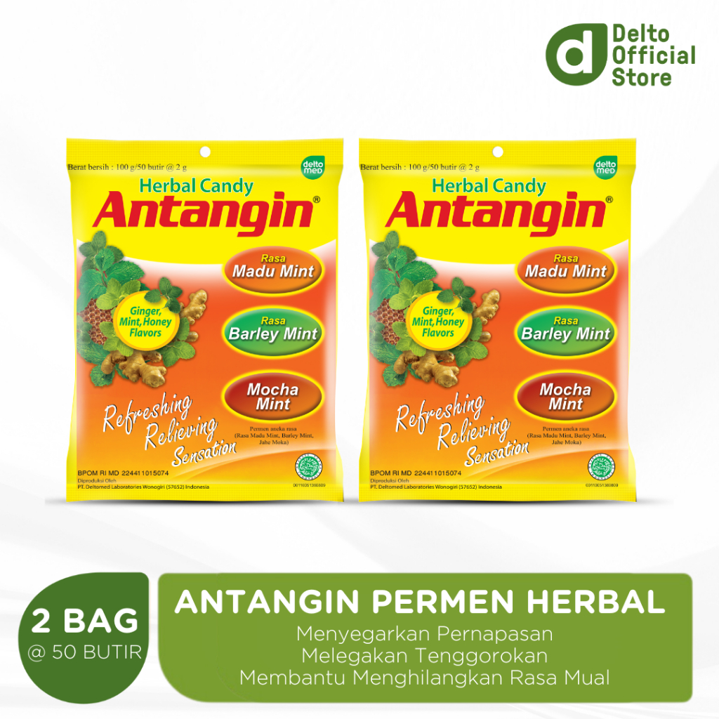 

Antangin Permen Herbal Bag 50 Butir Aneka Rasa Madu Honey Barley Mocha Mint - Melegakan Menyegarkan Tenggorokan Mengurangi Mual