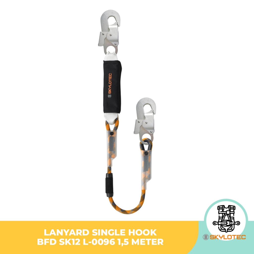 Lanyard Single Hook Skylotec BFD SK12 L-0096-1,5 With Shock Absorber Length 1,5 Meter