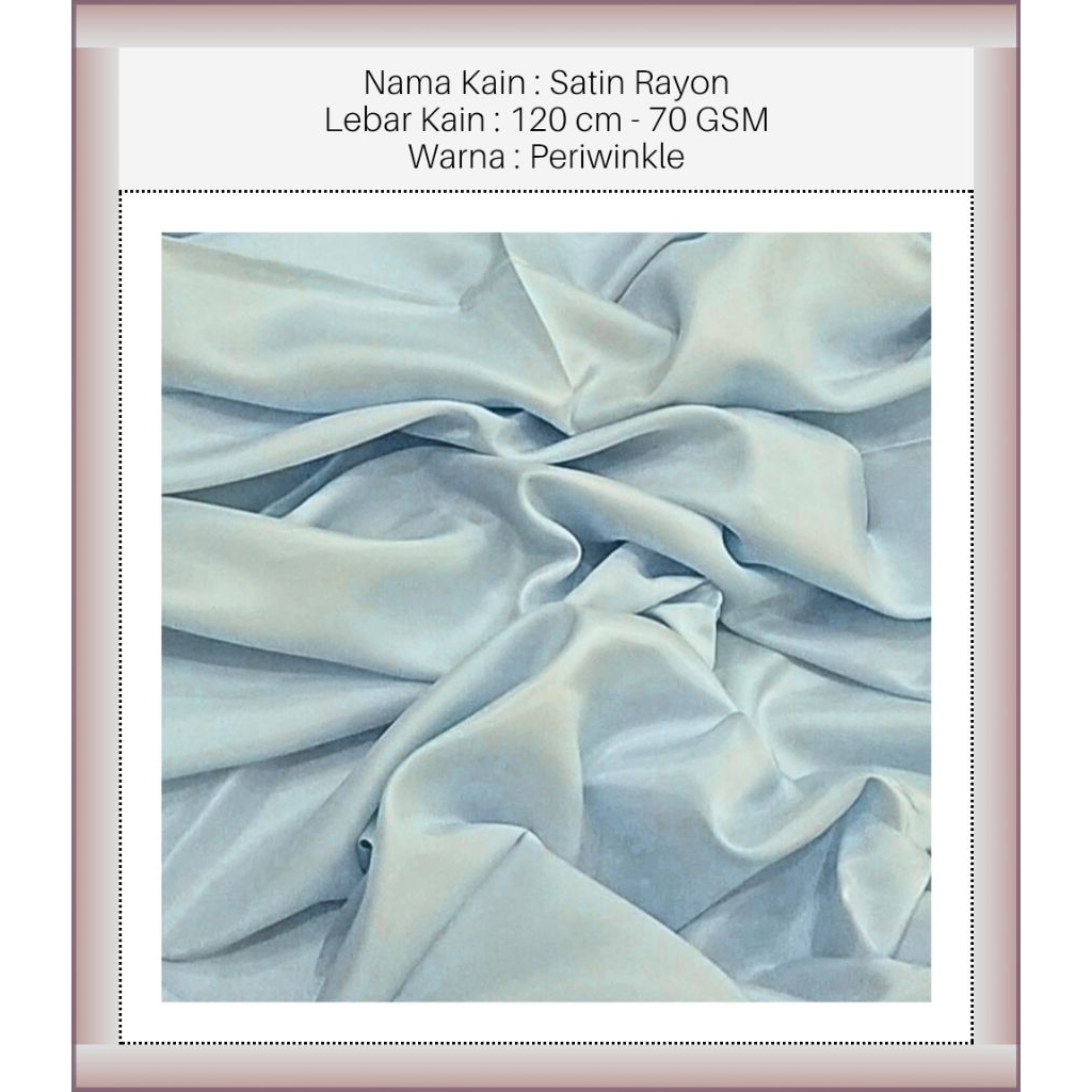 MAURA ATHALYA™ - CRB - Periwinkle - Kain Satin - Kain Rayon - Kain Satin Premium - Kain Satin Metera