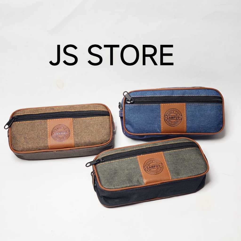 

Tempat Kotak Pensil Resleting Warna Motif Jeans / Pouch Serbaguna Motif Warna Jeans