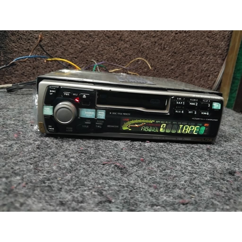 head unit tape kaset pita merek Alpine ainet TDA-7563E