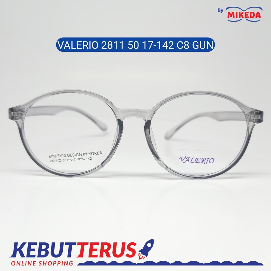 Mikeda-FRAME KACAMATA VALERIO 2811 C8 GUN + LENSA(MINUS/CYLINDER)