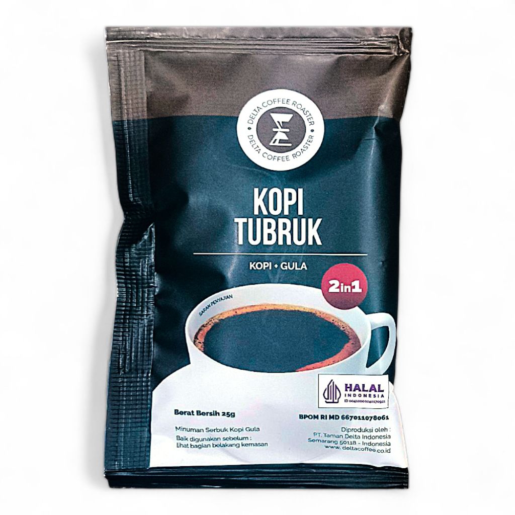 

KOPI TUBRUK DELTA 2in1 [1 RENTENG ISI 10 SACHET] 2 in 1 Kopi Gula Sachet Praktis Kopi Tubruk Instan Siap Seduh Ngga Bakal Kemanisan Tapi Juga Ngga Pahit