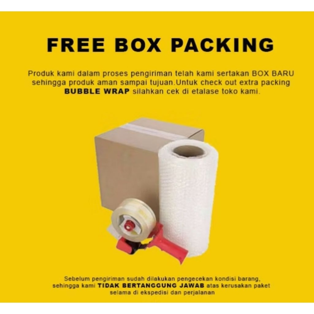 

EXTRA BUBBLE WRAP UNTUK TAMBAHAN PACKING BIAR LEBIH AMAN