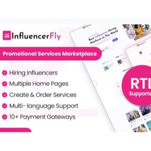 cd script aplikasi web php laravel marketplace influencer - InfluencerFly - Promotional Services Mar