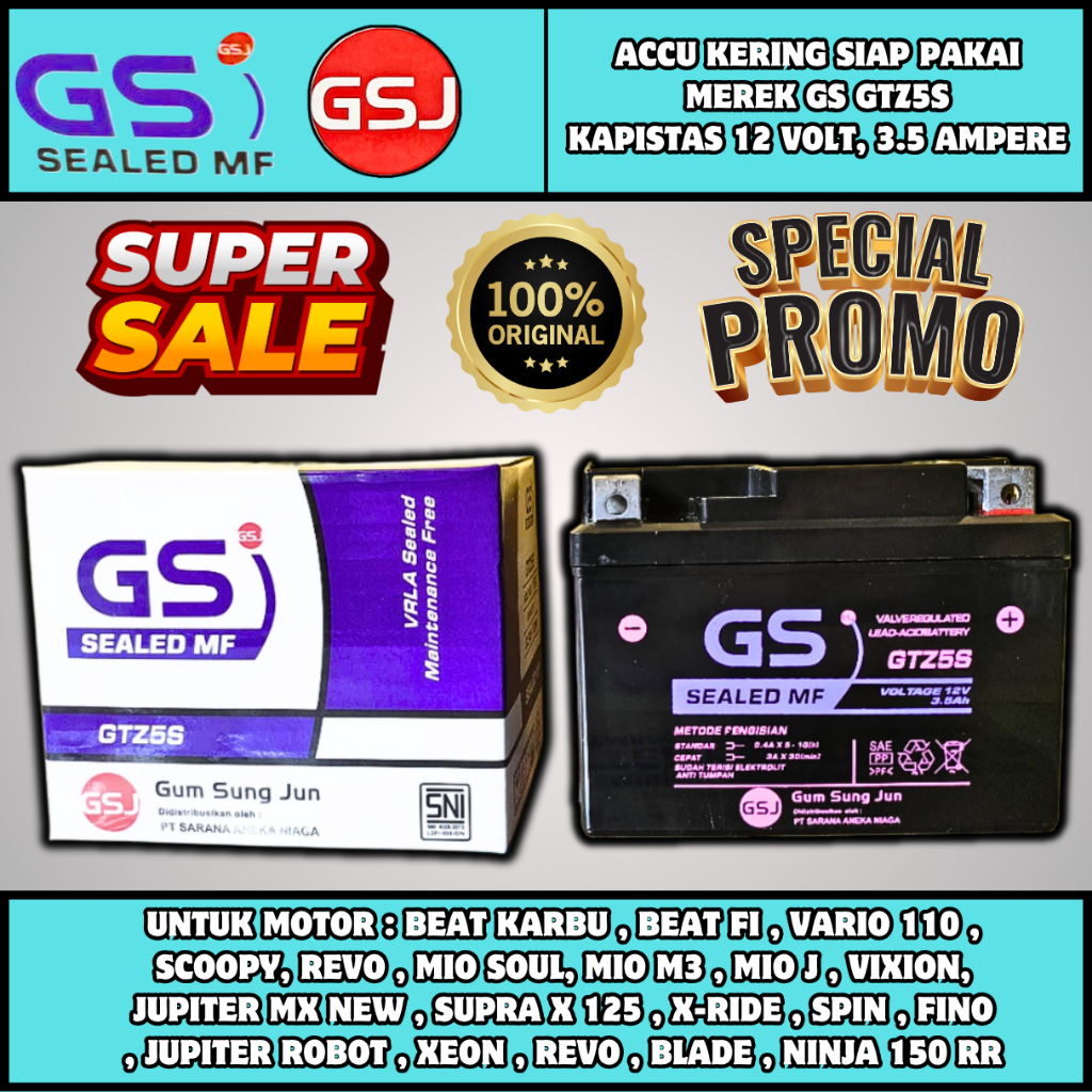 Aki Kering Motor Honda Beat Fi Beat Karbu Beat Street Beat POP Vario 110 CW Karbu Supra X 125 Karism