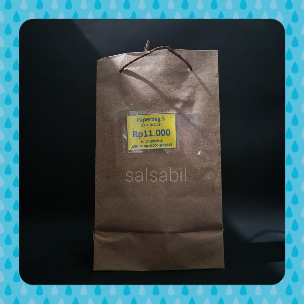 

Paper bag S (15 x 8 x 25) @Rp1.100