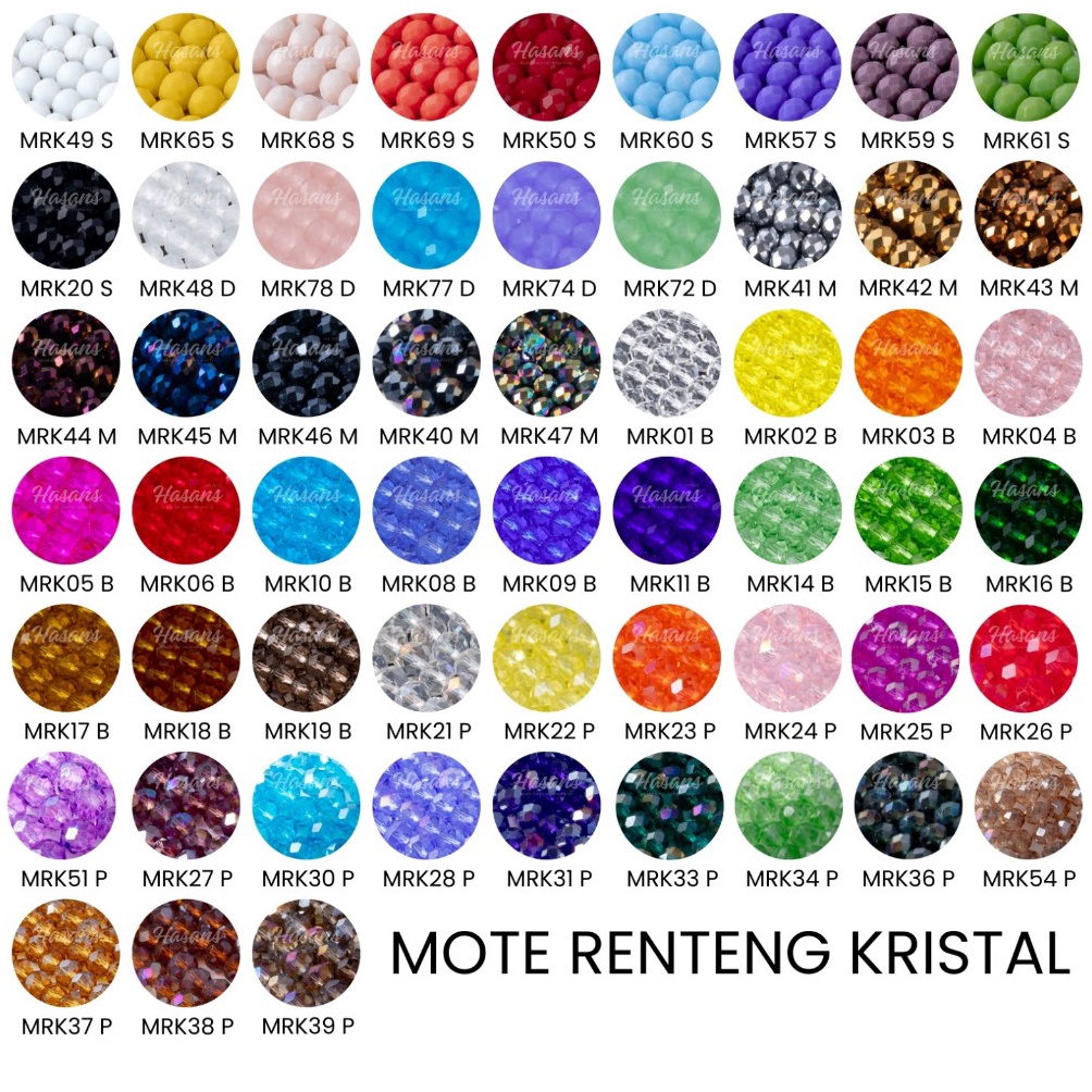 KODE L7X Part 1 Manik Kristal Ceko 4mm  Manik Bakpau  Manik Kristal Bakpau Ceko  Manik Gepeng  Manik