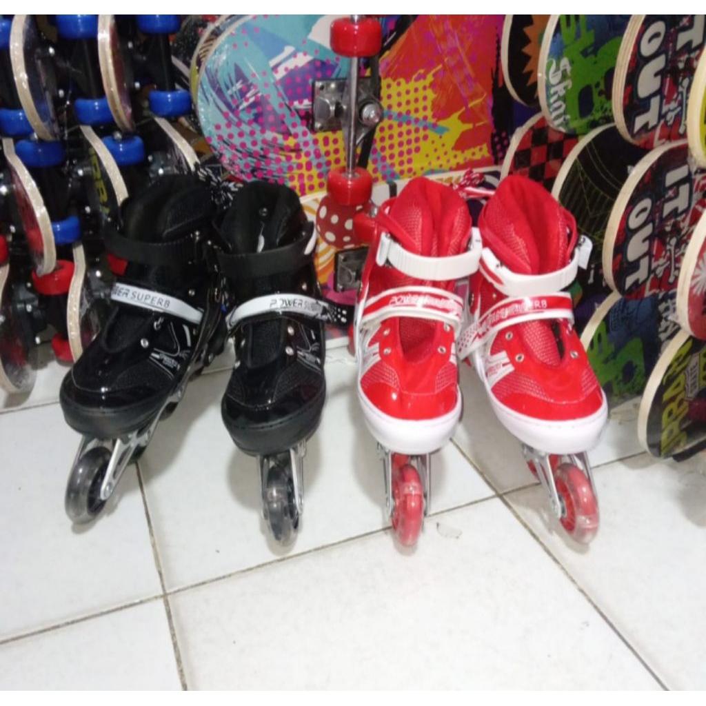 Sepatu roda Power Super roda nyala bonus as roda