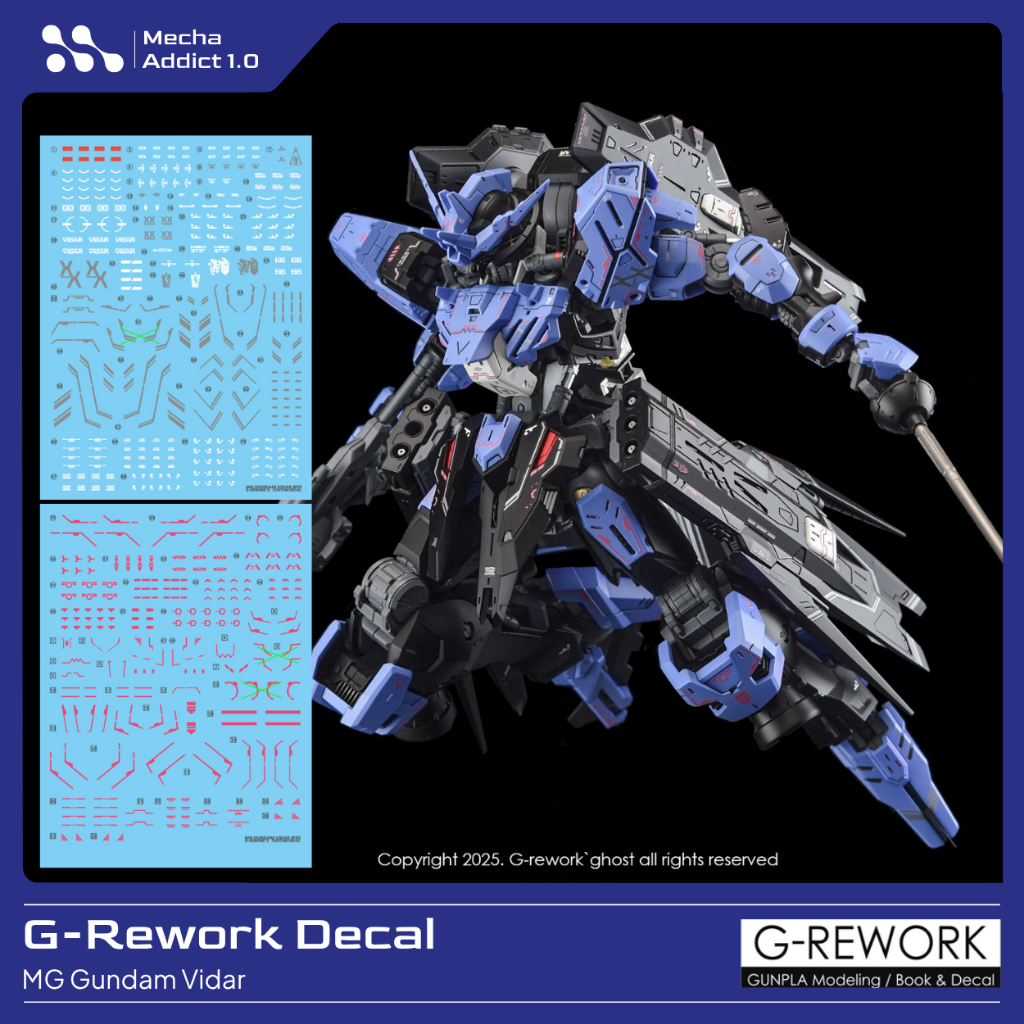 Water Slide Decal MG Gundam Vidar by G-rework
