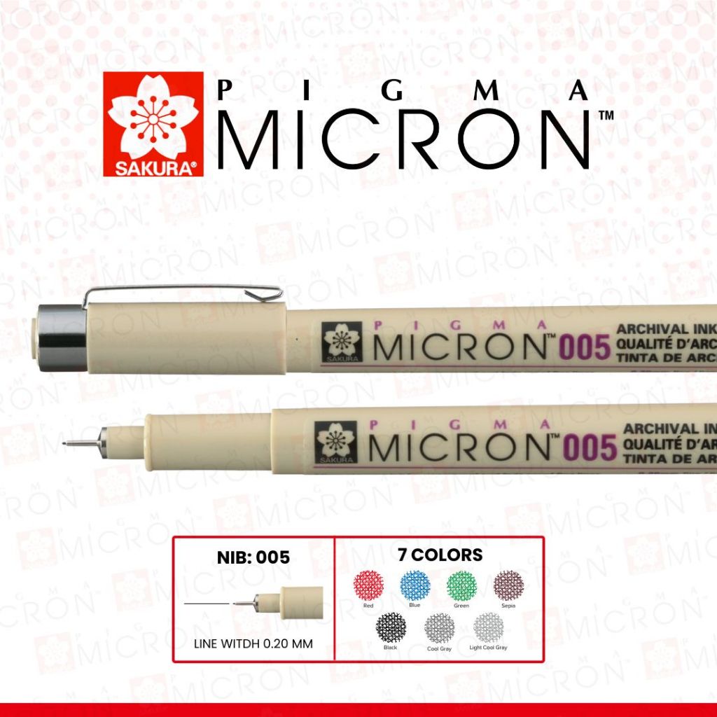 

Sakura Pigma Micron 005 Drawing Pen Fine Liner Sketching, Doodling, Journaling, Outline