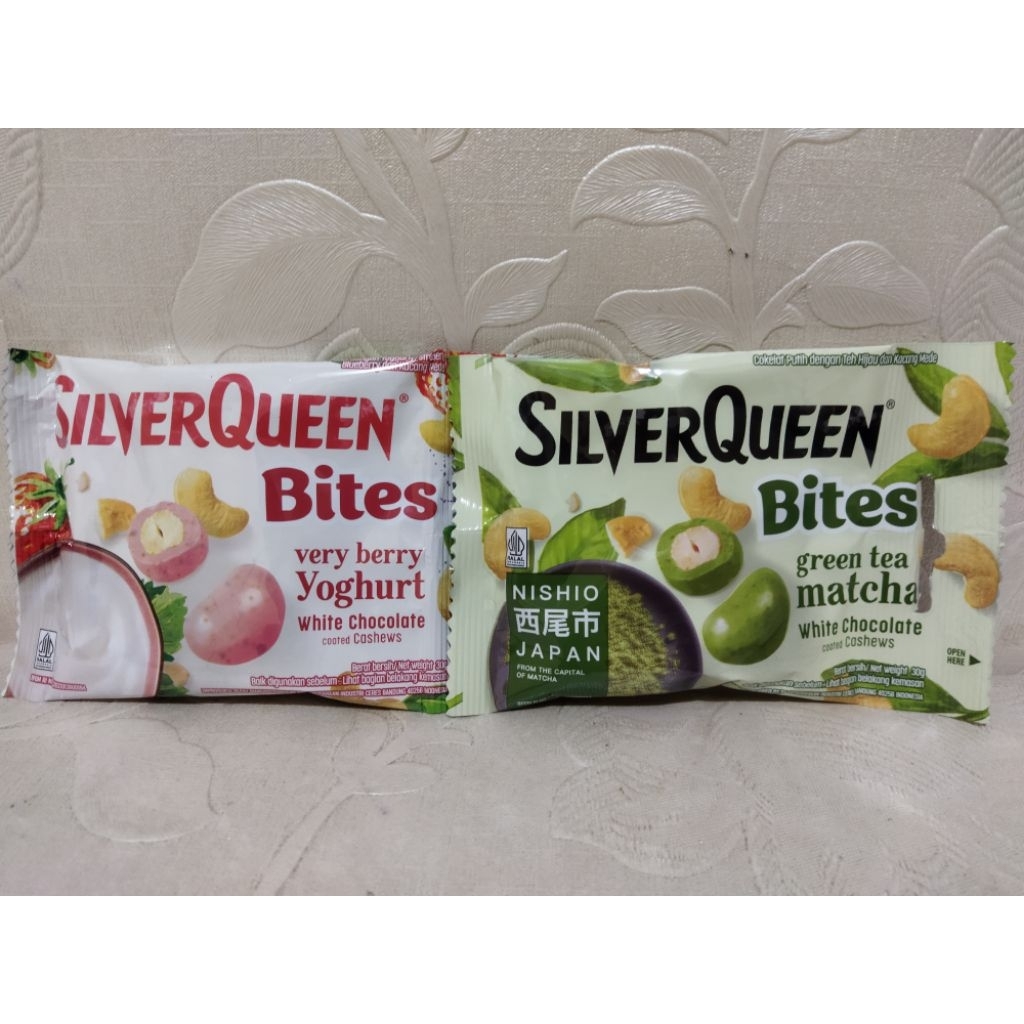 

SILVERQUEEN BITES MATCHA BARU / SILVERQUEEN BITES VERY BERY YOGHURT / SILVERQUEEN BITES CASHEW / SILVERQUEEN BITES ALMOND / COKELAT SILVERQUEEN / SILVERQUEEN BITES