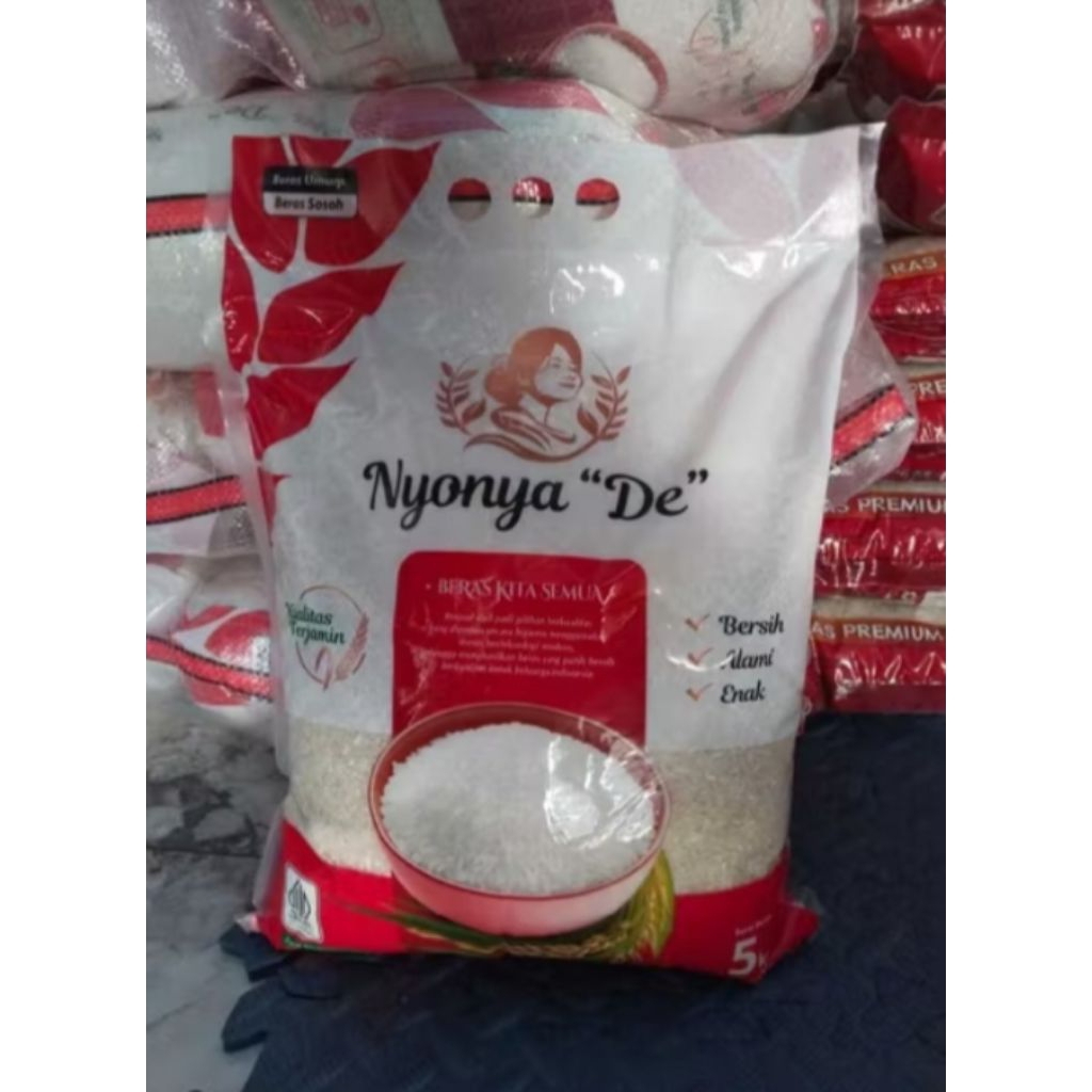 

Beras Murah - Beras Enak, Putih & Punel - Beras Nyonya De Merah 5Kg - Beras Premium