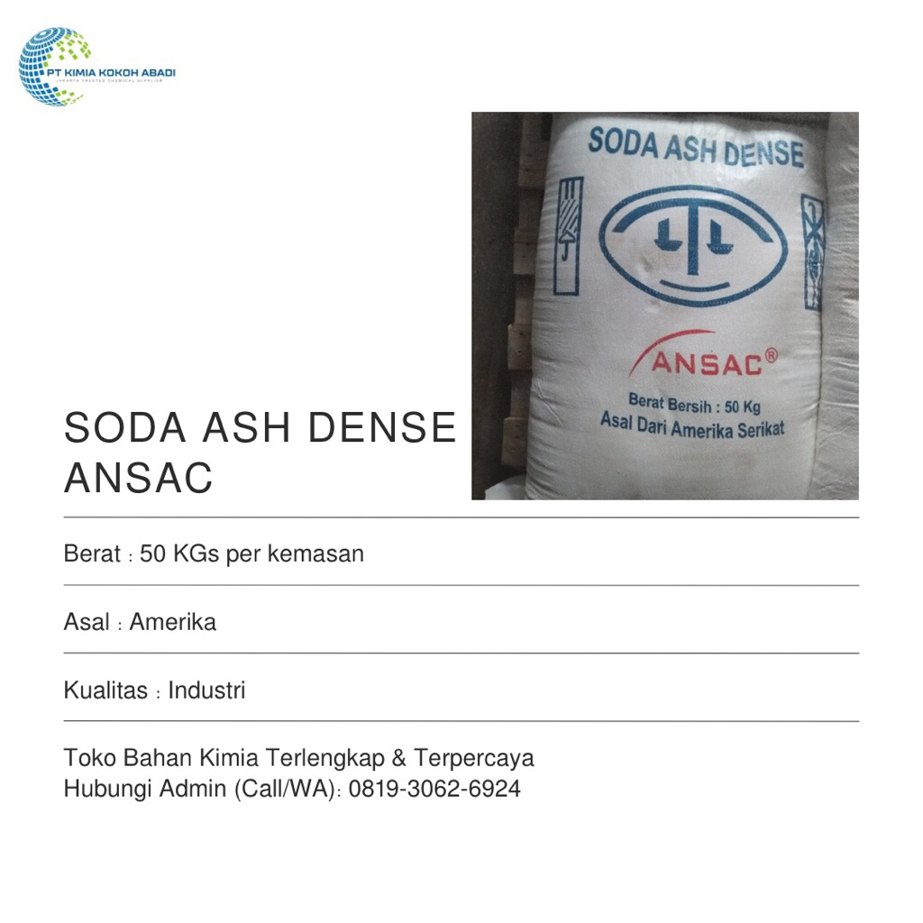 Soda Ash Dense Ansac 50 KGs