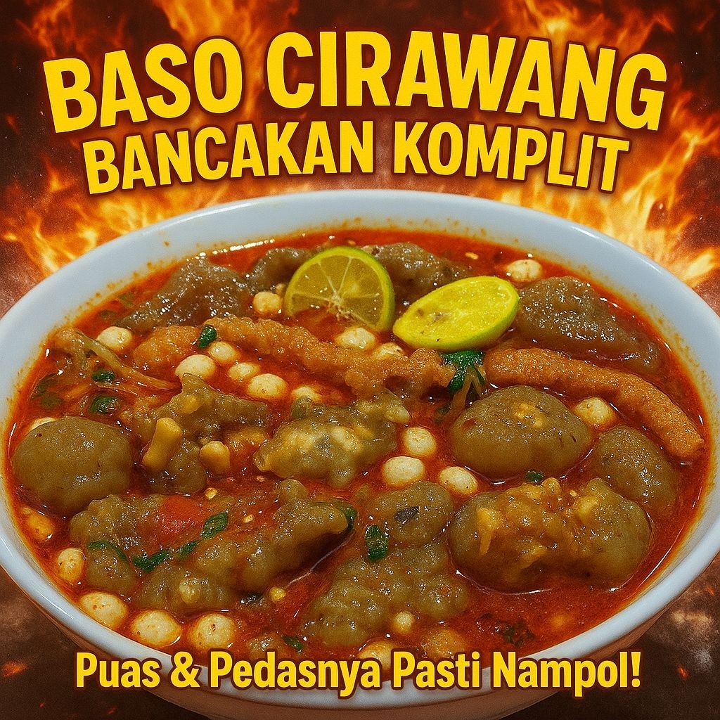 

Baso aci komplit/cirawang tulang rangu komplit/bacitul porsi jumbo bancakan