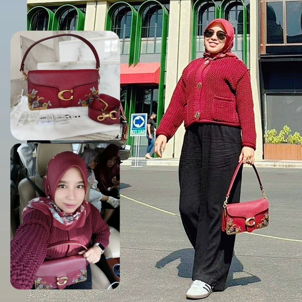 PRELOVED COACH TABBY 26 WITH TEA ROSE SHOULDER BAG IN RED