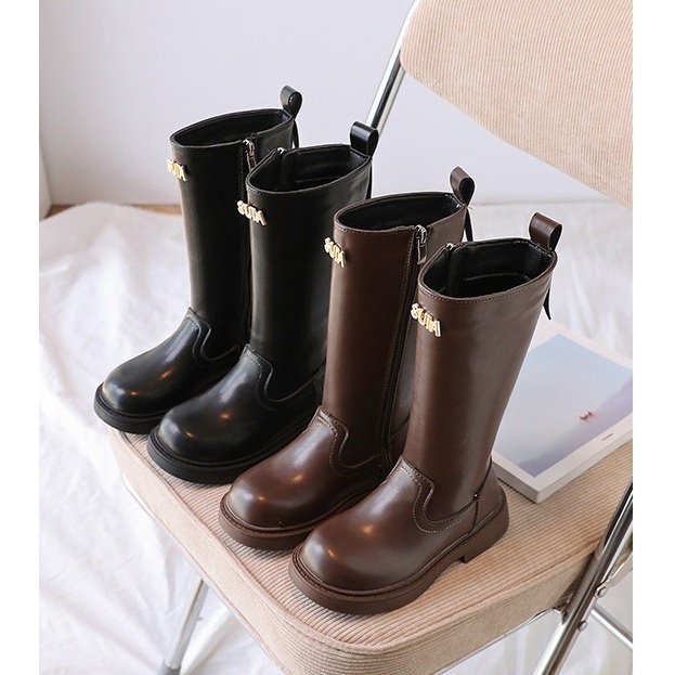 KODE N78E Sepatu Boots Anak Perempuan IMPORT KOREAN POLOS PANJANG F339 PREMIUM boots mantul