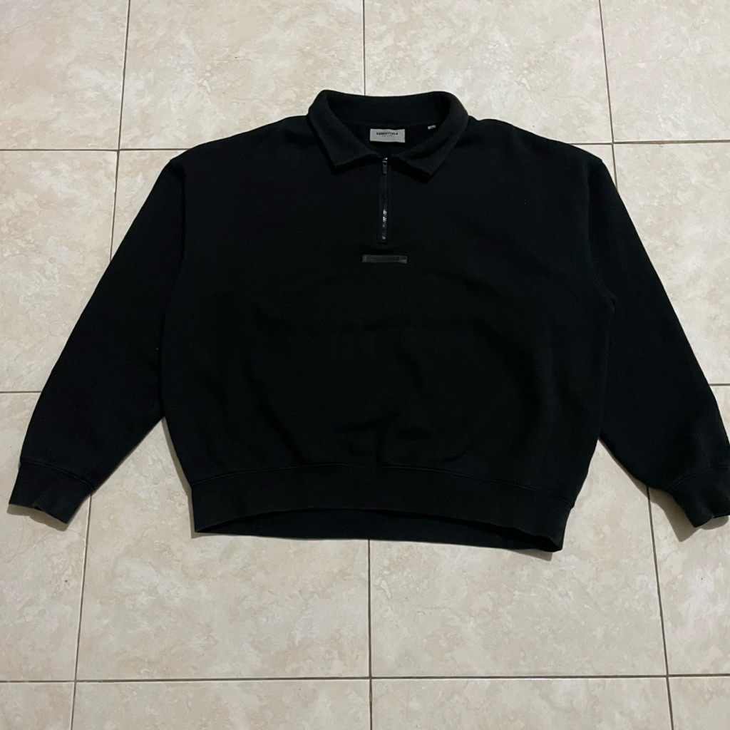 half zip crewneck essentials fear of god