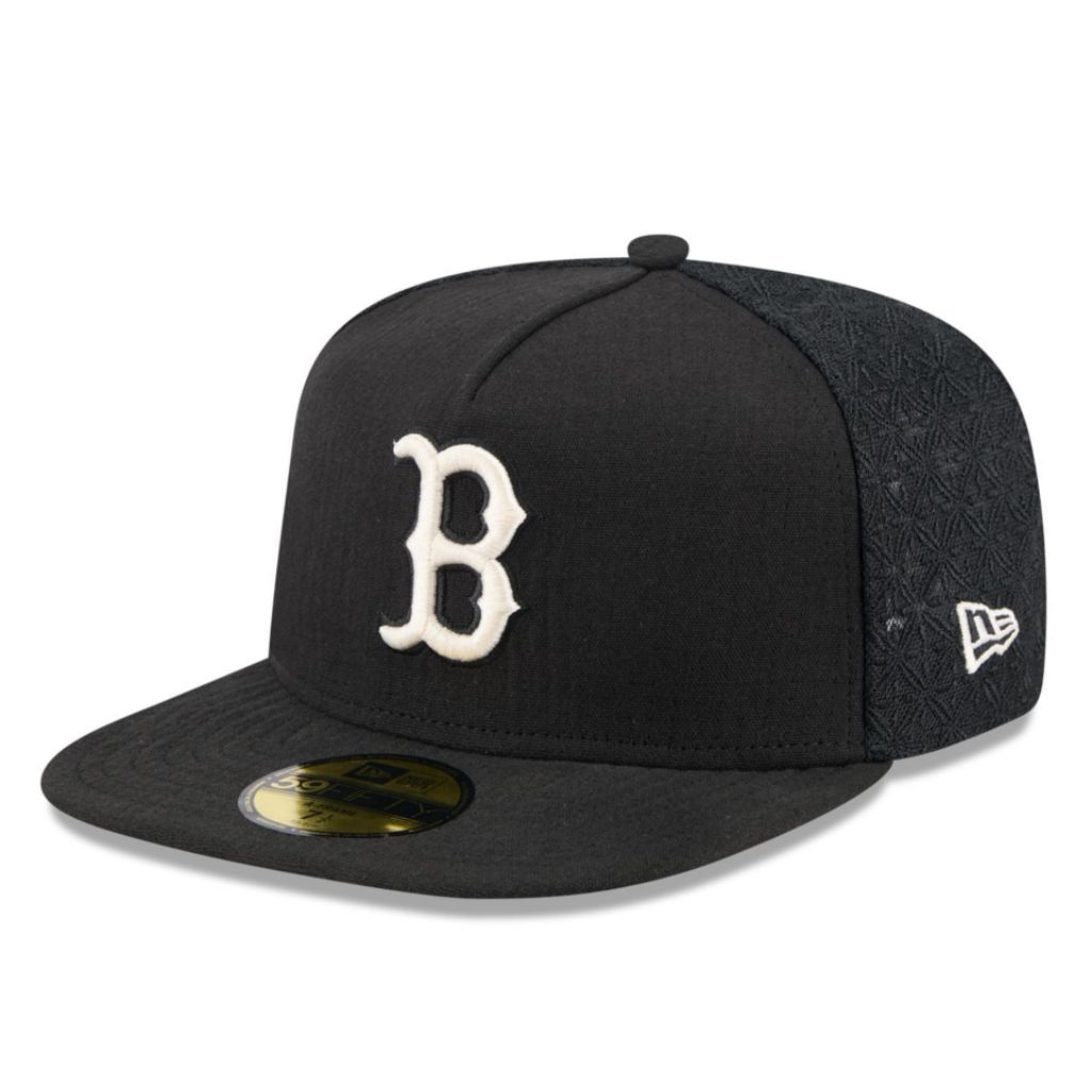 Topi New Era Cap Boston Red Sox 59Fifty Day Black Mesh A Frame 59Fifty Fitted Hat Original