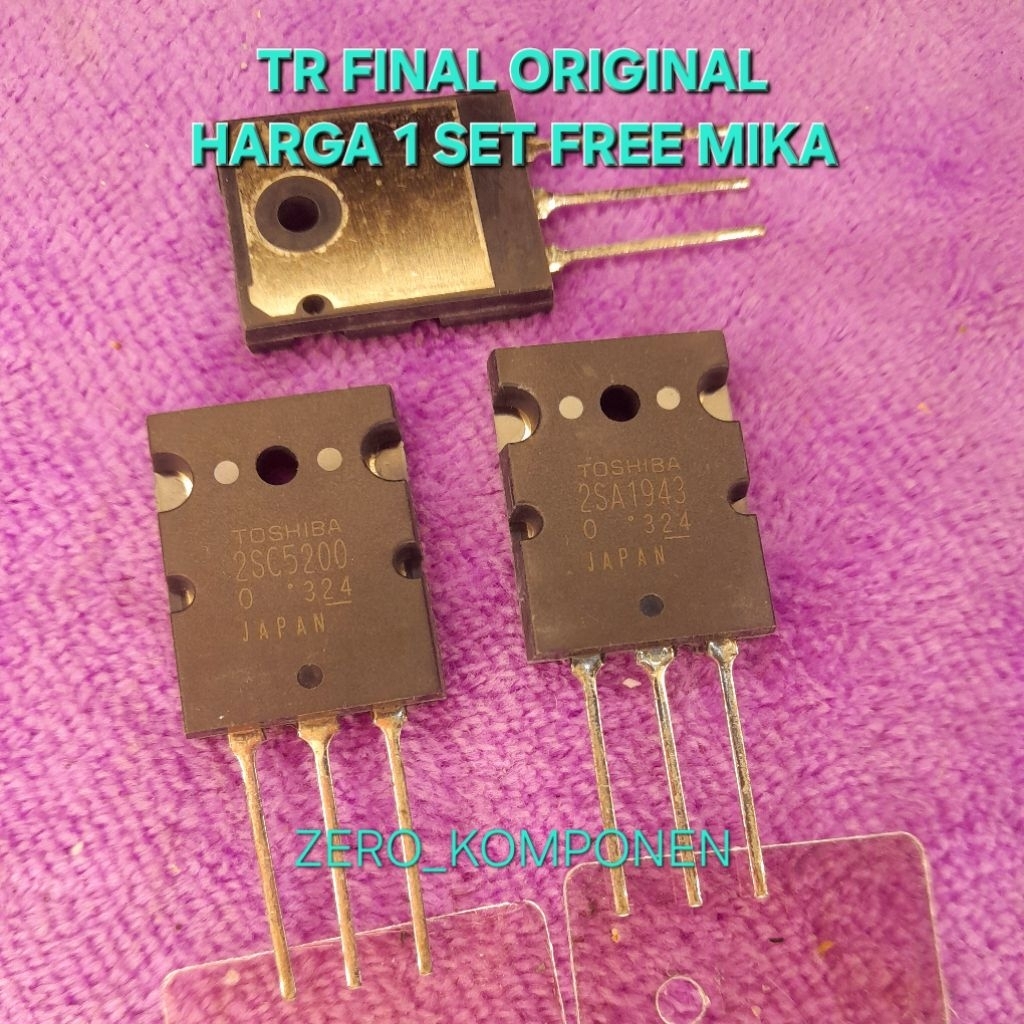 TRANSISTOR TOSHIBA A1943 C5200 ORIGINAL SUPER IMPORT FRE MIKA 1SET
