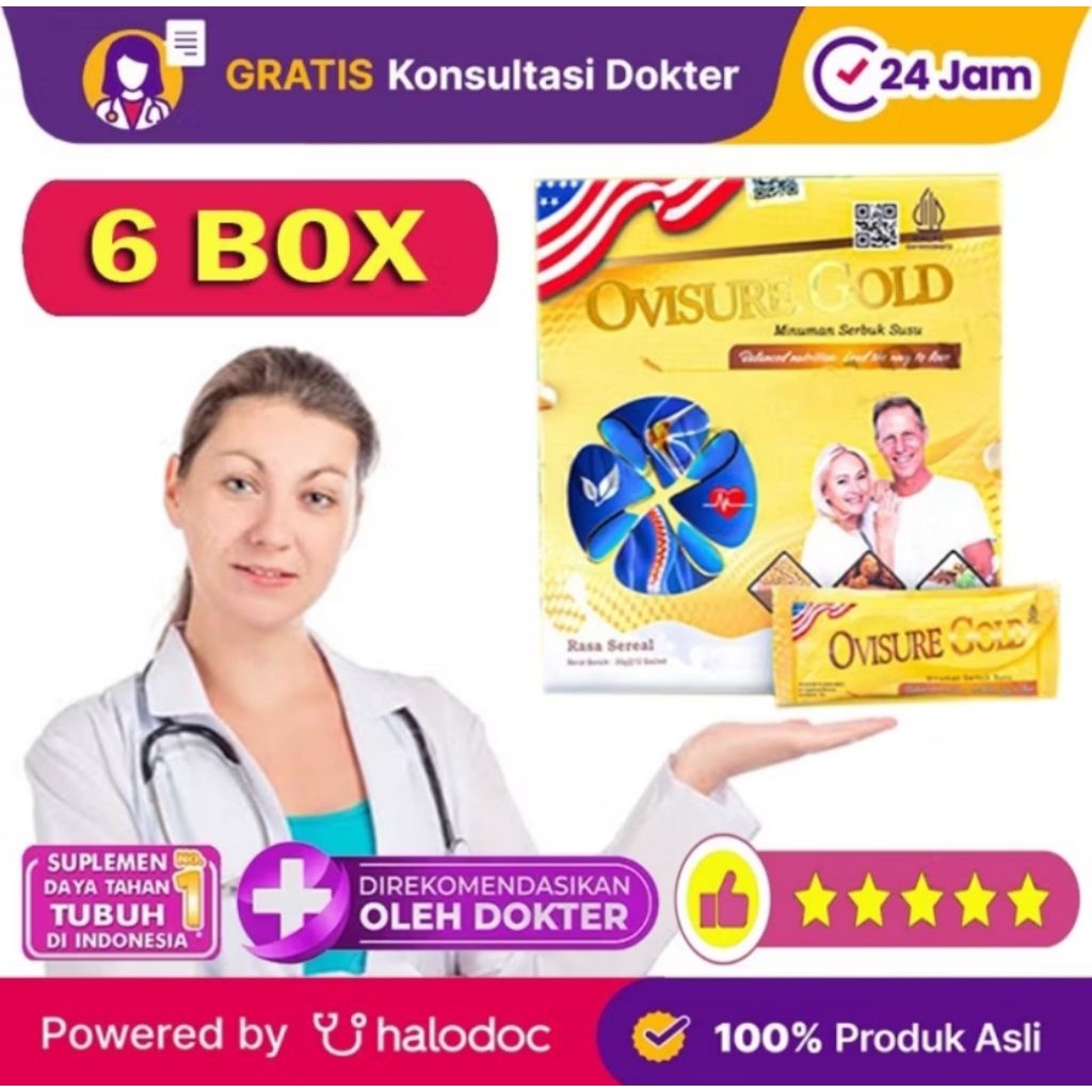 

6 BOX OVISURE GOLD ASLI - OVISURE SUSU UNTUK MENGOBATI TULANG DAN SENDI AMPUH