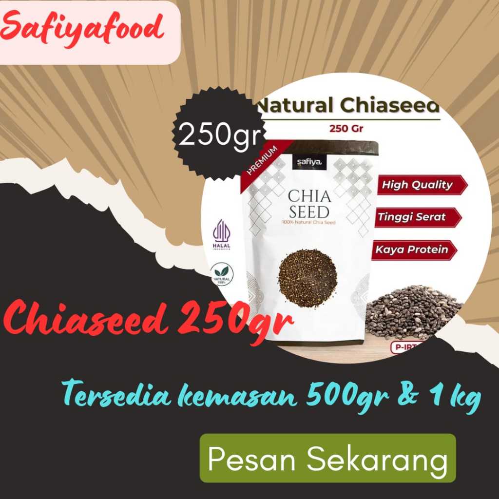 

SAFIYA Chia Seed Organik 250GRAM Cocok Untuk Diet Detoks