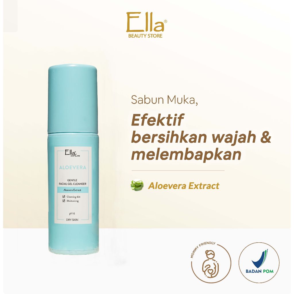 Ella Skincare GENTLE FACIAL GEL CLEANSER ALOEVERA - Sabun muka untuk melembabkan kulit