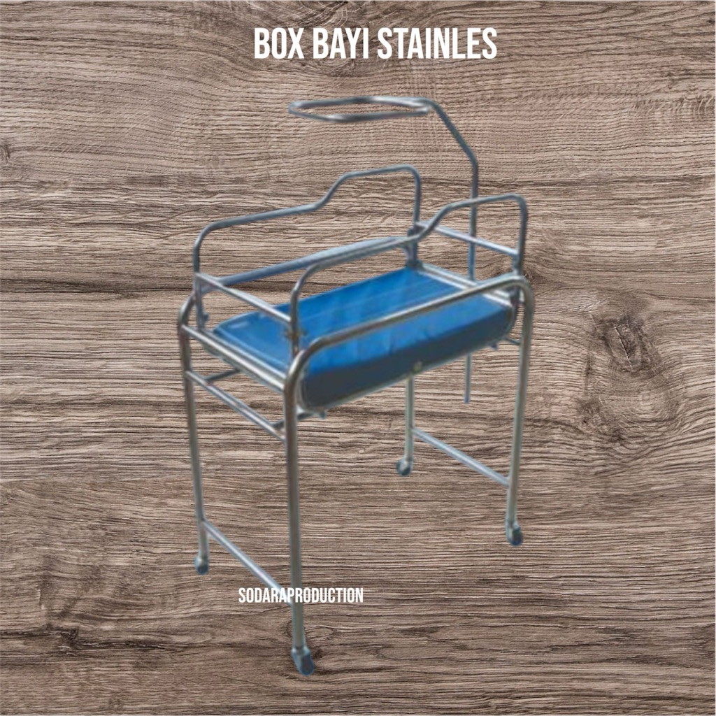 Bed Ranjang Box Bayi Stainless& Besi Tempat Tidur Bayi Bidan Klinik Rumah Sakit