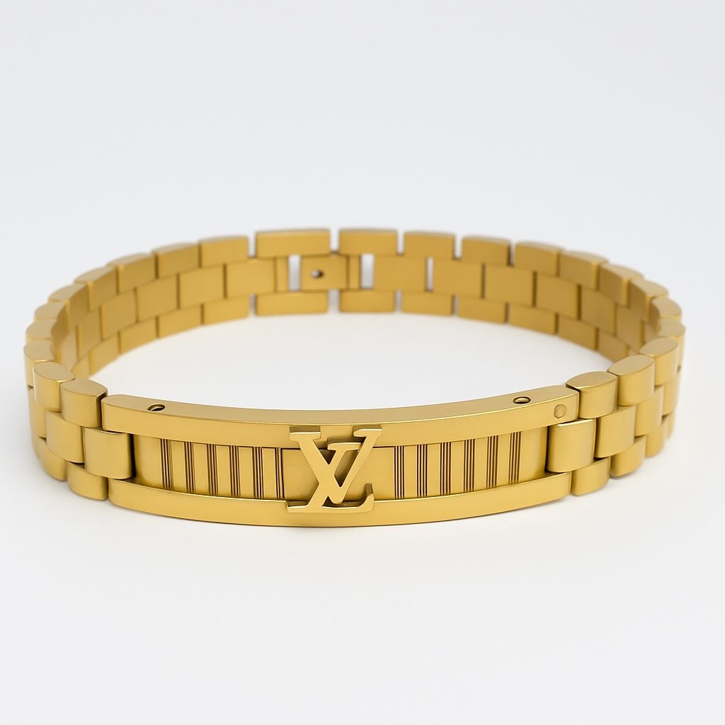 LV GELANG TANGAN WANITA PESTA  TITANIUM SUPER MODEL LV