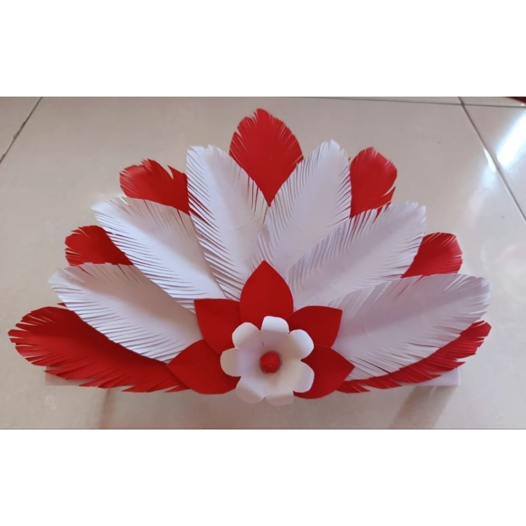 hiasan kepala#Mahkota karnaval#hiasan kepala merah putih#mahkota tari