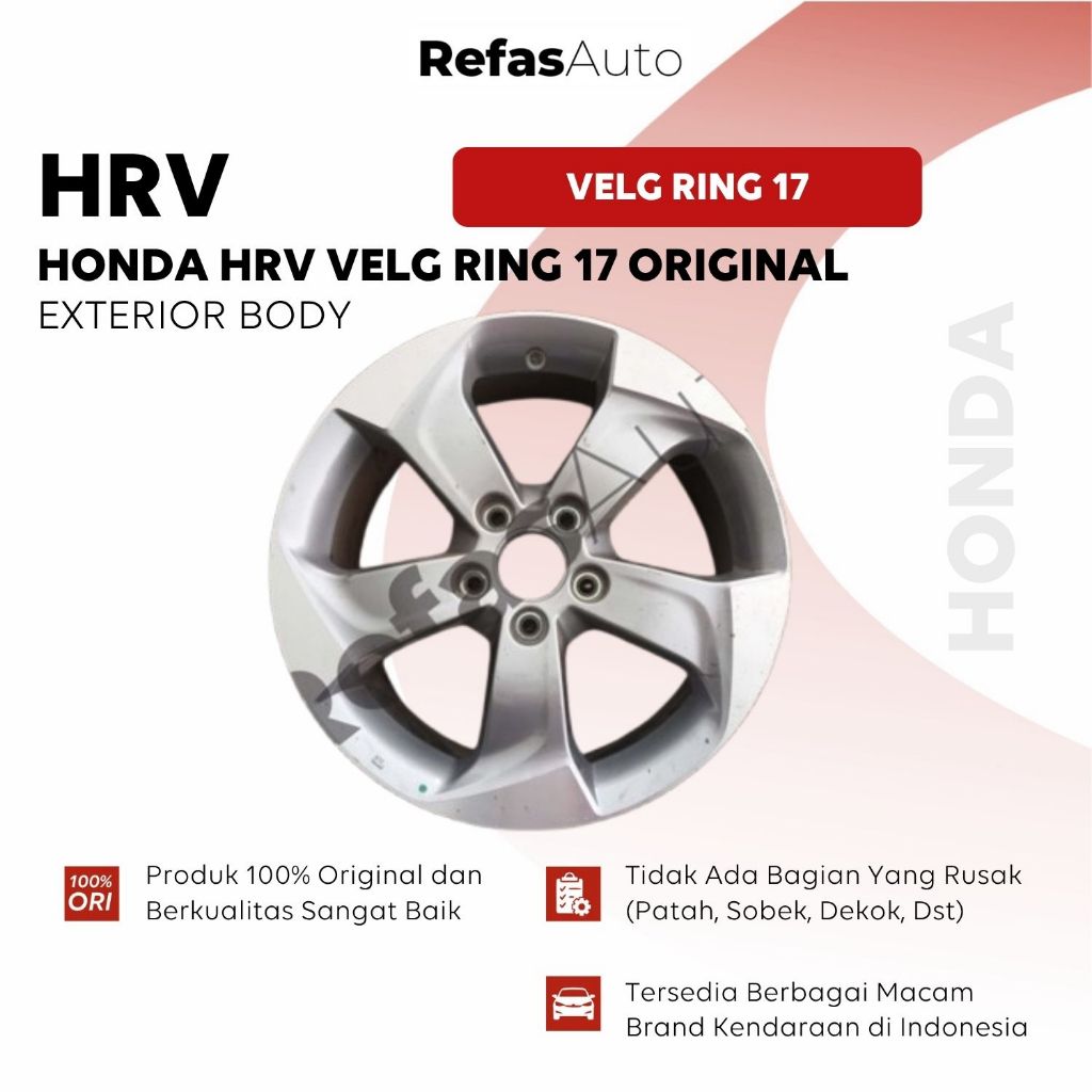 HONDA HRV Velg RING 17 Original OEM Ex Asuransi Kondisi 99%