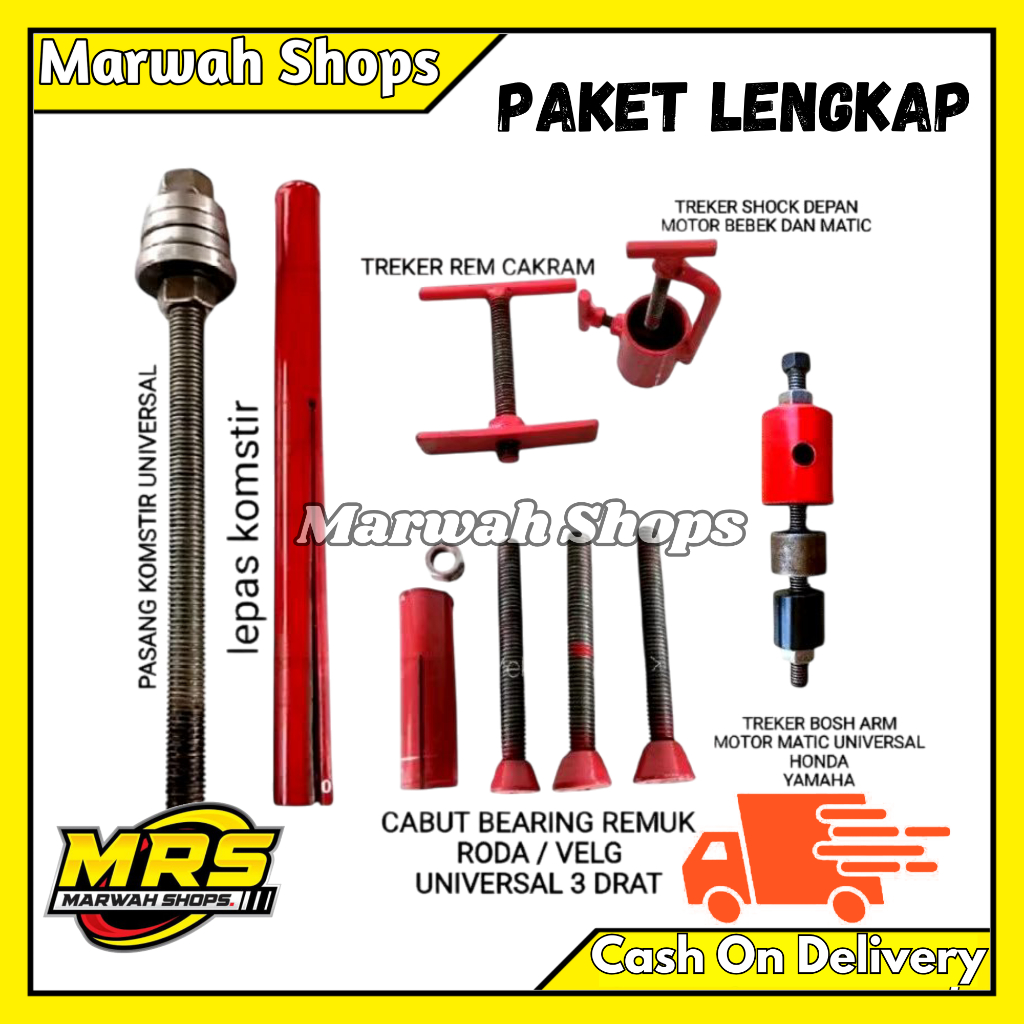 Paket Treker Bongkar Pasang Komstir Universal Treker Cabut Bearing Remuk Roda Universal Treker Bosh