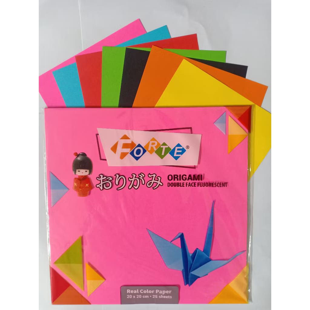 

(1 PAK) Origami / Kertas Lipat 2 Sisi FORTE Ukuran 12x12 / 14x14 / 16x16 / 20x20 cm